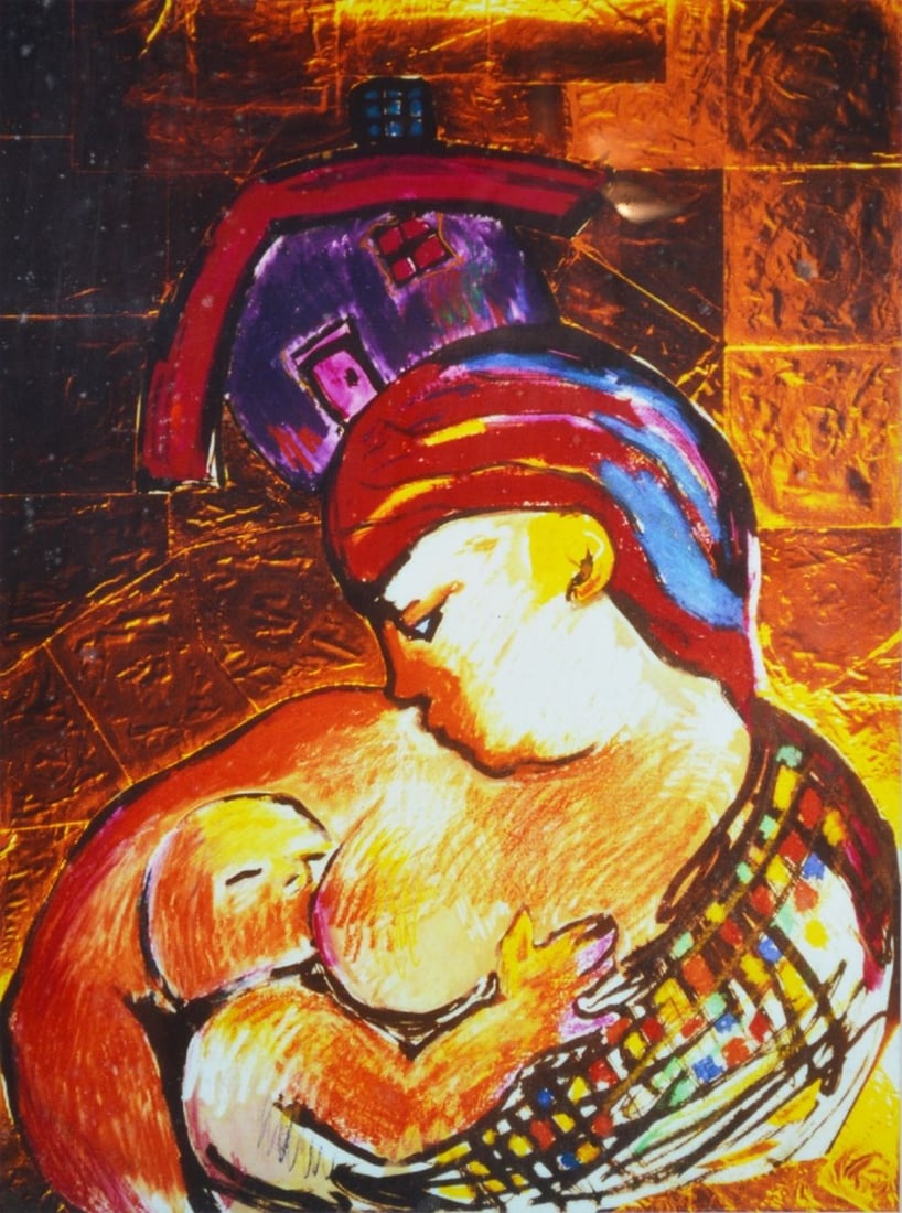 AMERICAN MODERN SCHOOL MOTHERHOOD PHOTOLITHOGRAPH (1 of 6)