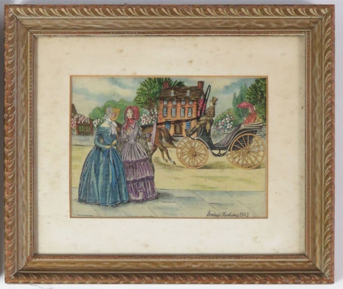 LOT (5) FRAMED TEXTILE & NEEDLEPOINT WORKS (1 of 8)