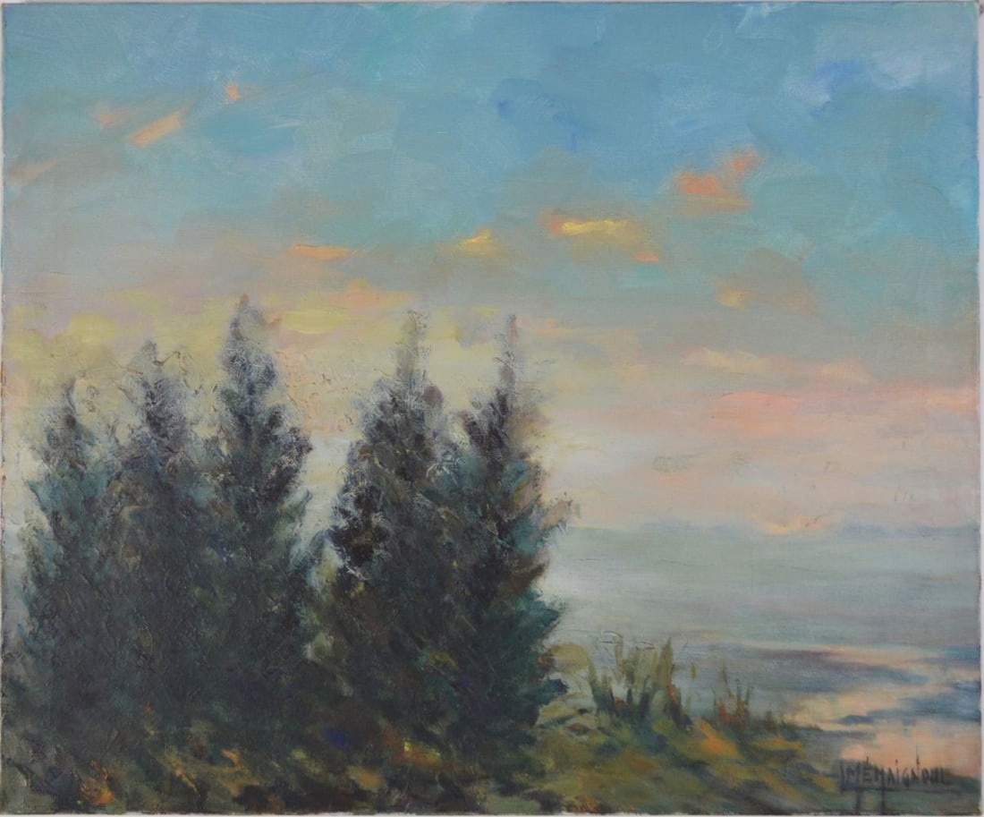 LOUIS MEHAIGNOUL IMPRESSIONIST PAINTING SIGNED (1 of 7)