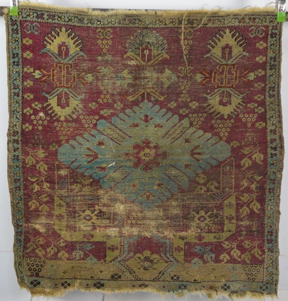 ANTIQUE CAUCASIAN PRAYER FORM CARPET (1 of 9)