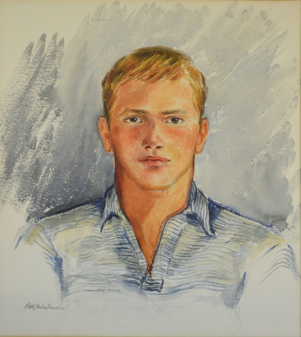 AMERICAN SCHOOL PORTRAIT HANDSOME BOY SIGNED (1 of 6)
