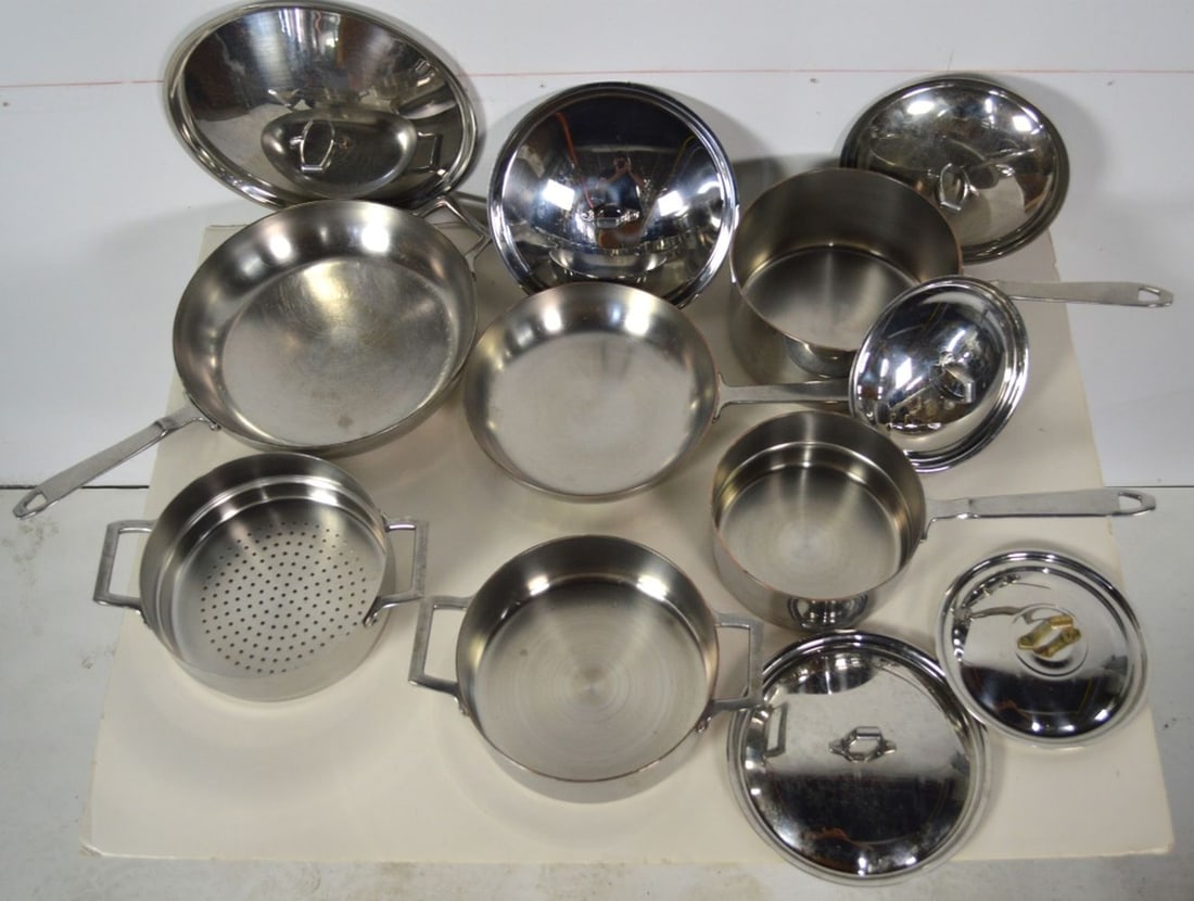 12 PC PAUL REVERE 1801 STAINLESS STEEL POT PAN SET (1 of 8)