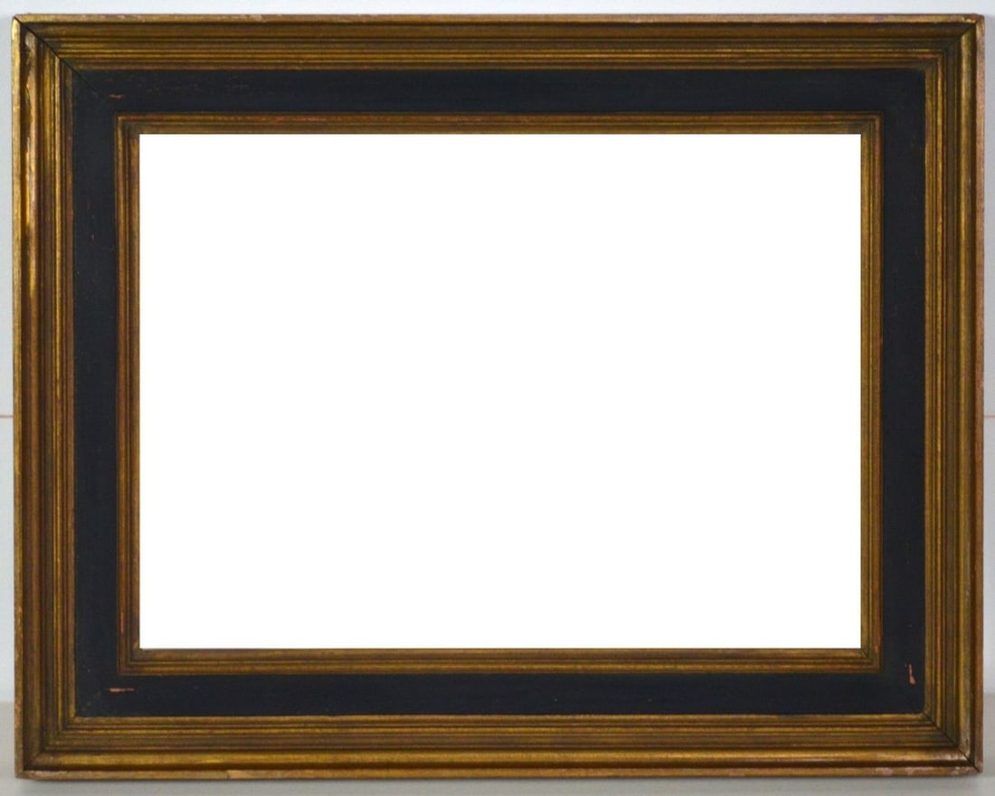 FOSTER BROS ANTIQUE GILT & EBONIZED PAINTING FRAME (1 of 6)