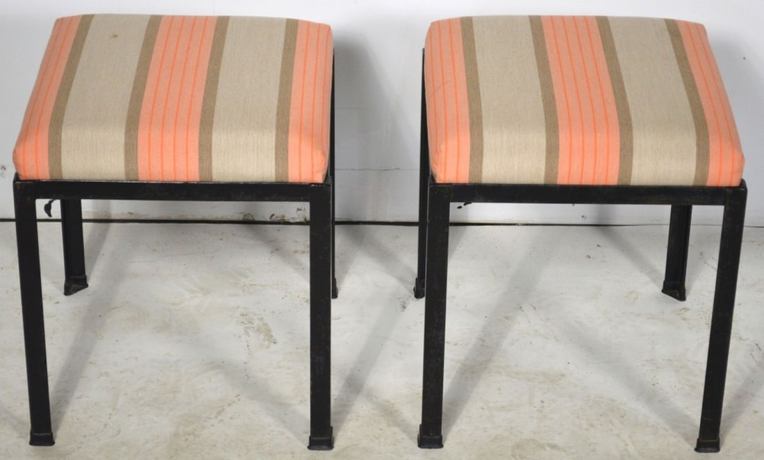 PAIR 2 MODERN OTTOMANS / STOOLS (1 of 7)
