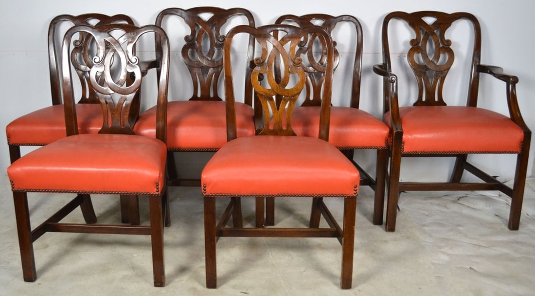 6 SET BAKER CHIPPENDALE DINING CHAIRS (1 of 13)