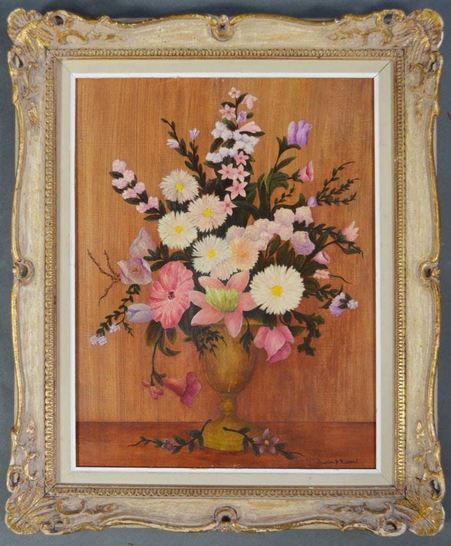 ERWIN NEUSCH STILL LIFE PAINTING FINE FRAME SIGNED (1 of 5)