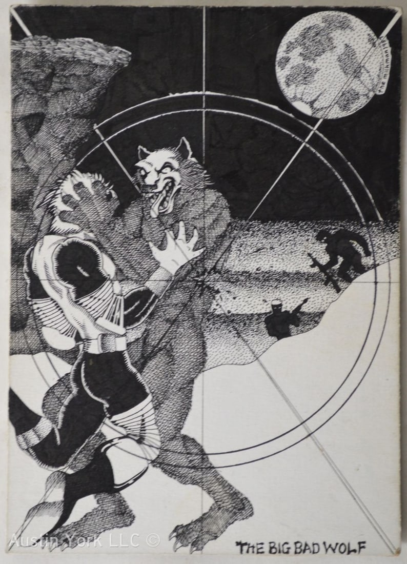 ORIGINAL ILLUSTRATION DRAWING SIGNED (1 of 4)