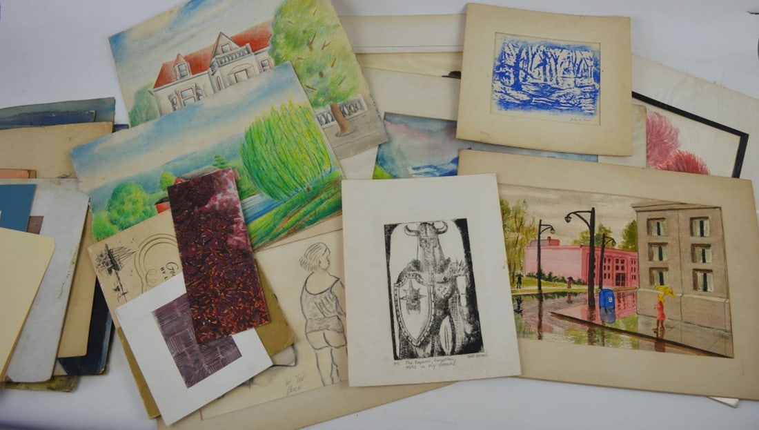 ART PORTFOLIO PAINTINGS DRAWINGS PRINTS SIGNED (1 of 7)