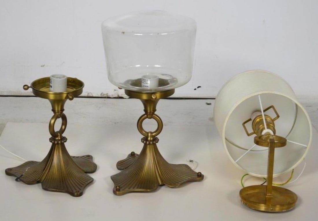 GROUP OF 3 BRASS LIGHTING FIXTURES REJUVENATION (1 of 10)