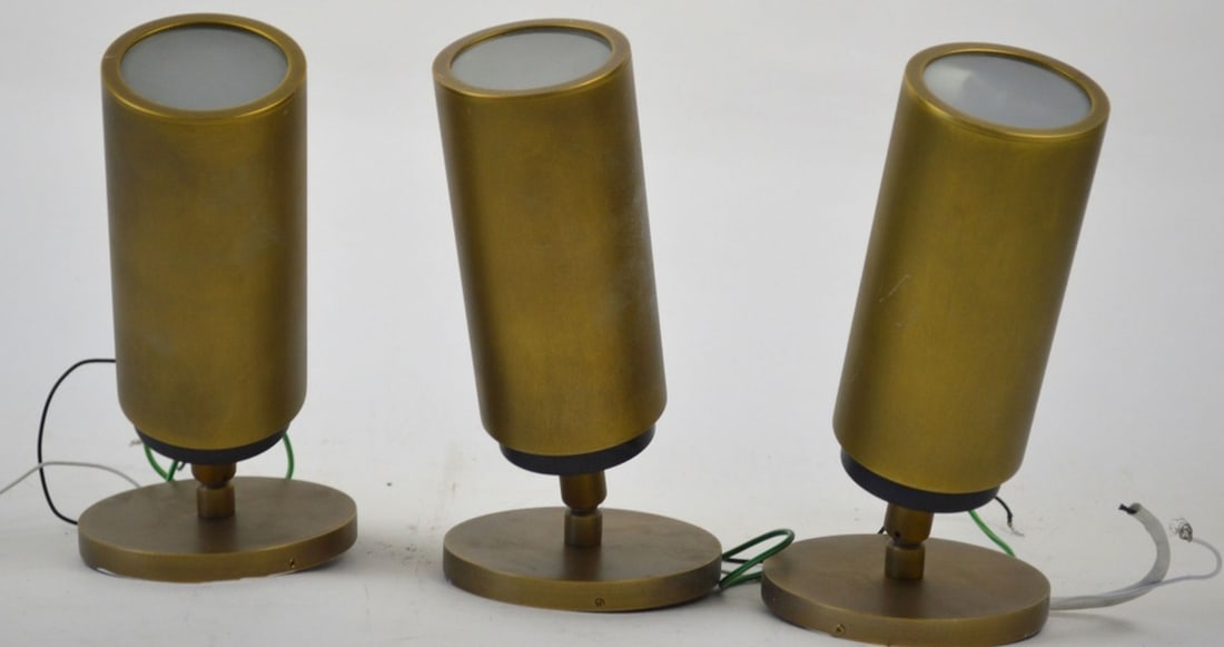 SET 3 INTERTEK BRASS FINISH LIGHTING FIXTURES (1 of 5)