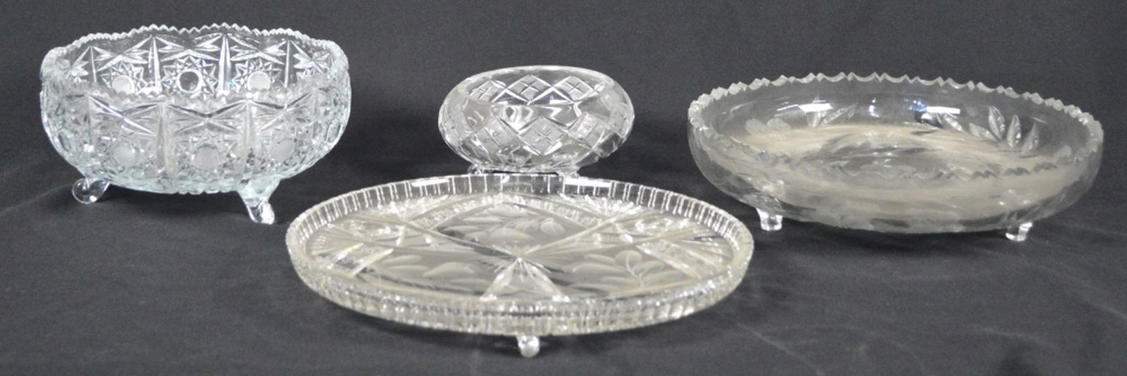 LOT OF AMERICAN BRILLIANT CUT GLASS CRYSTAL BOWLS (1 of 8)