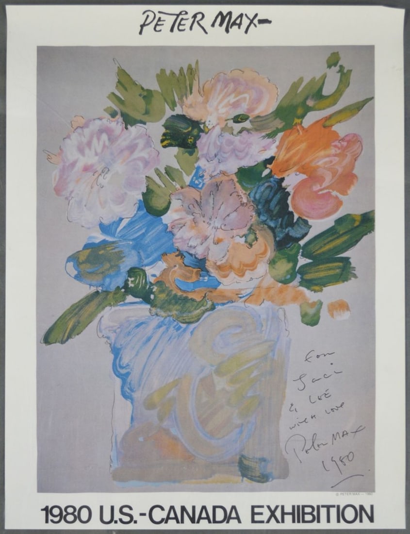 PETER MAX B 1937 SIGNED EXHIBITION POSTER (1 of 4)