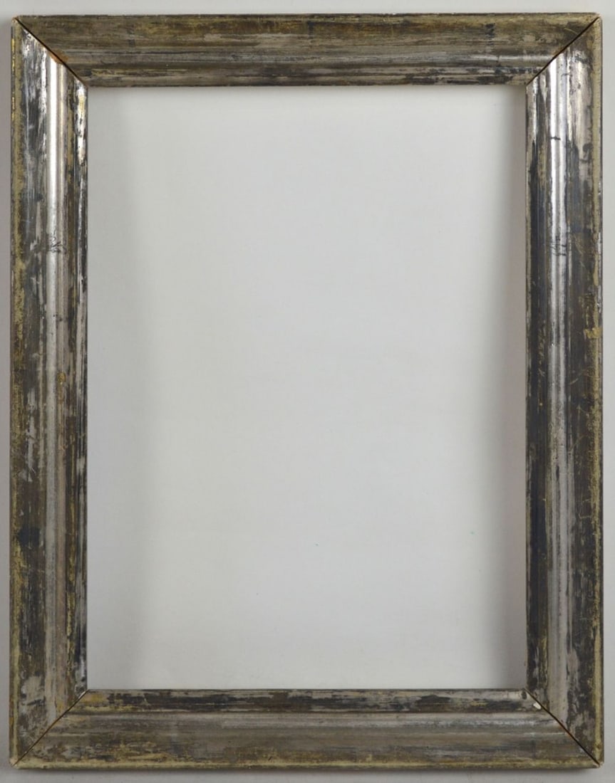 ANTIQUE AMERICAN SILVER GILT PAINTING FRAME (1 of 4)