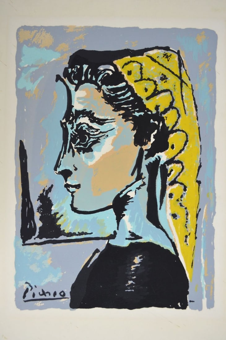 PABLO PICASSO JACQUELINE LITHOGRAPH (1 of 7)