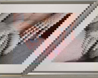 MALE HOMOEROTIC JEWELS ART PHOTOGRAPHY PHOTOGRAPH: Homoerotic art photography. Photograph is in the manner of Robert Maplethorpe. Framed, under glass. Does not appear to be signed. Measures: H 17 1/4" x W 21 1/4"