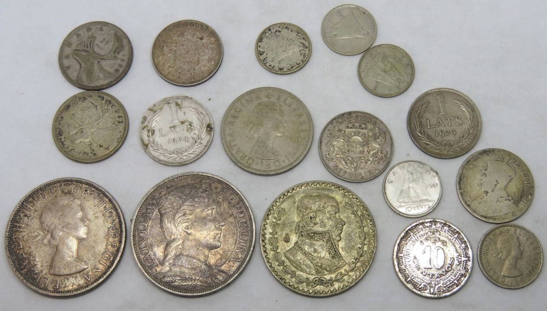 30 Foreign Silver Content Coins Auction