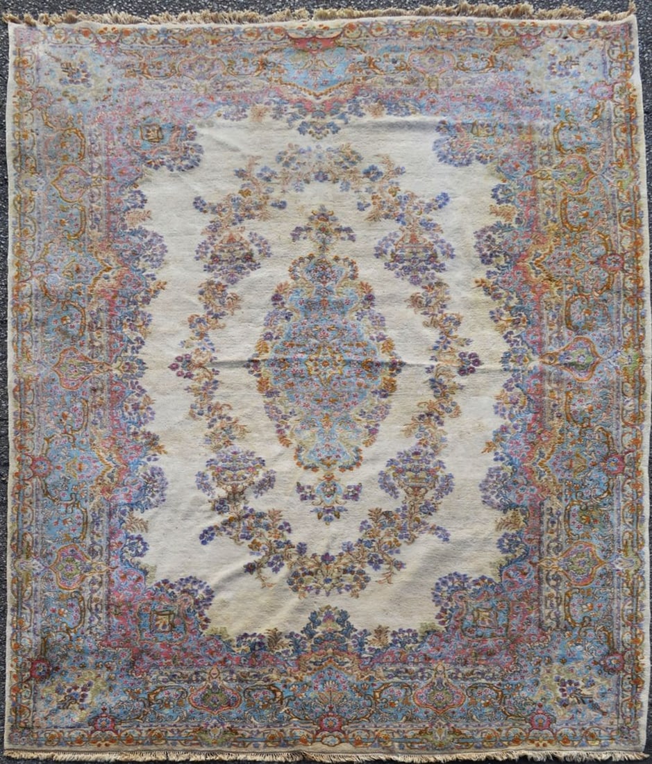 LARGE VINTAGE KERMAN PALATIAL CARPET RUG (1 of 13)