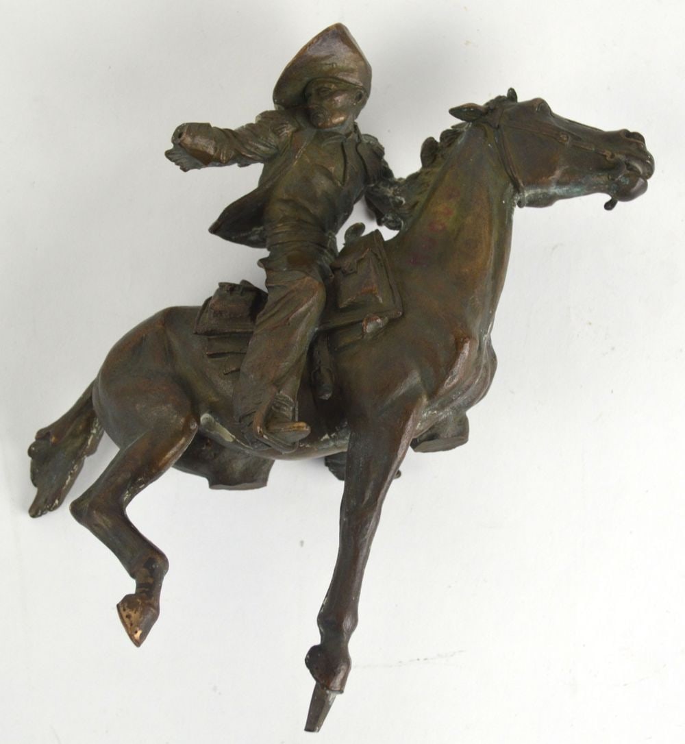 WESTERN MARSHALL BRONZE SCULPTURE (1 of 6)