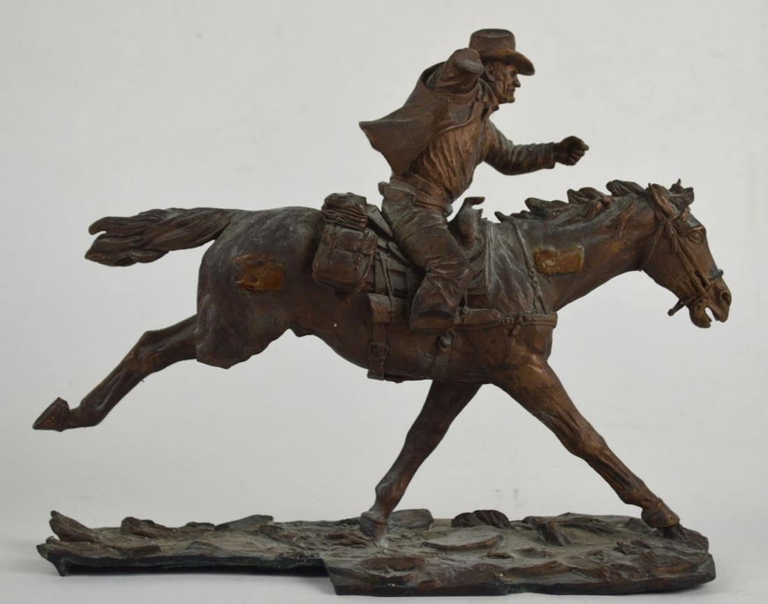 WESTERN MARSHALL BRONZE SCULPTURE (1 of 6)