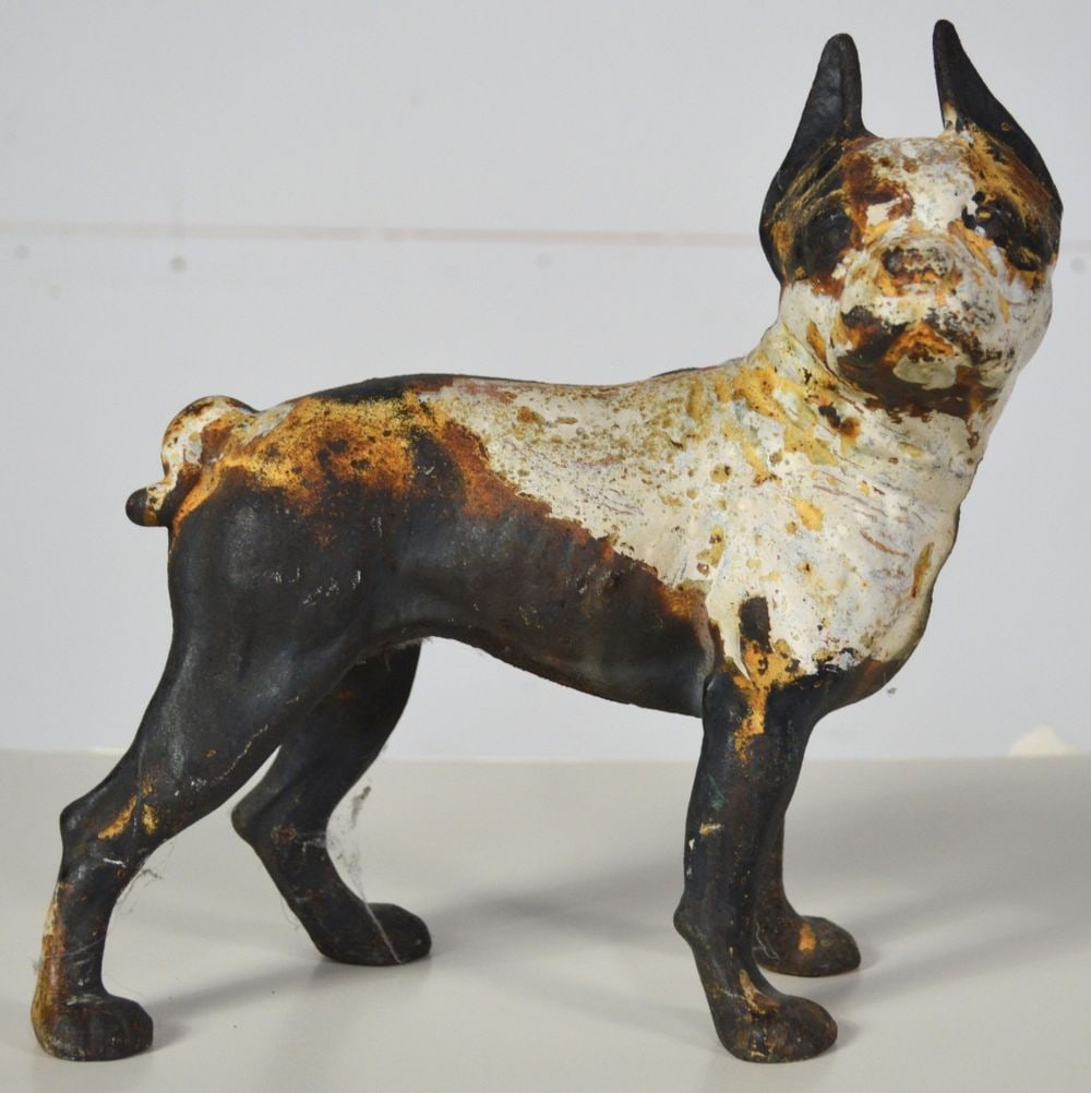 VINTAGE CAST IRON DOG SCULPTURE DOOR STOP (1 of 5)
