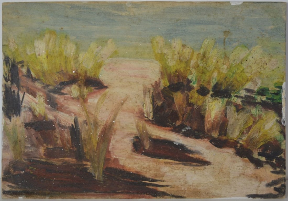 MODERN PRIMITIVE LANDSCAPE PAINTING (1 of 3)