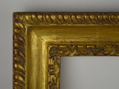 FINE GILT CARVED ANTIQUE PAINTING FRAME: A very fine antique gilt painting frame. Measures: 24 1/2" x 32" Rabbet: 21 1/4" x 29"