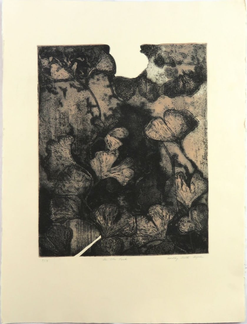 IN THE PINK FLORAL MODERN ETCHING SIGNED (1 of 6)