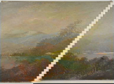 CHARLES H CHAPIN  HUDSON RIVER PAINTING SIGNED (1 of 7)