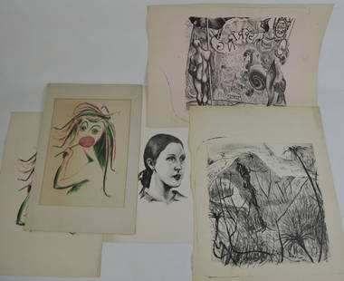 LITHOGRAPH / PRINT LOT SOME SIGNED: A print lot of lithographs, colored lithographs, and other prints. Some signed (Parker Pantilla, NY, 20th C.). Measures: Largest 22" x 17"