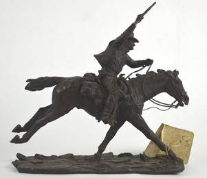 HARRY JACKSON THE MARSHALL BRONZE SCULPTURE SIGNED