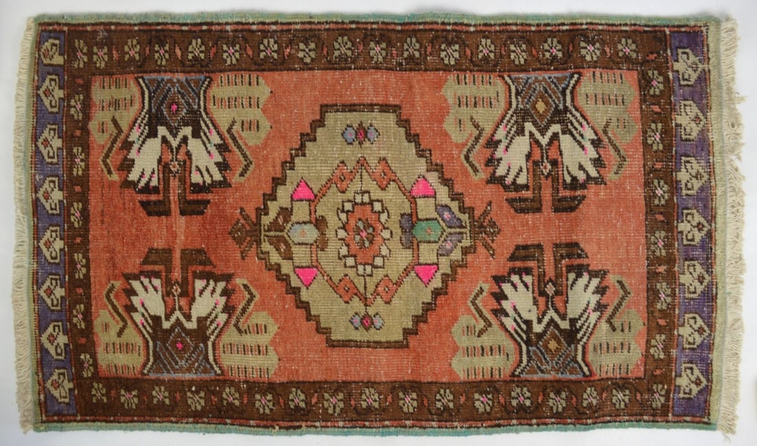 ANTIQUE / VINTAGE ORIENTAL CARPET RUG MAT (1 of 7)