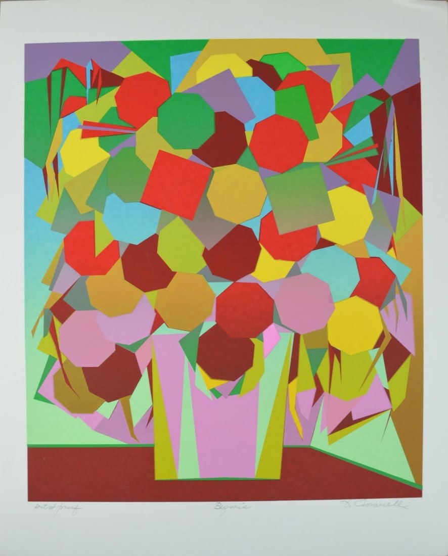 VICTOR CASSANELLI MODERNIST SERIGRAPH SIGNED (1 of 6)