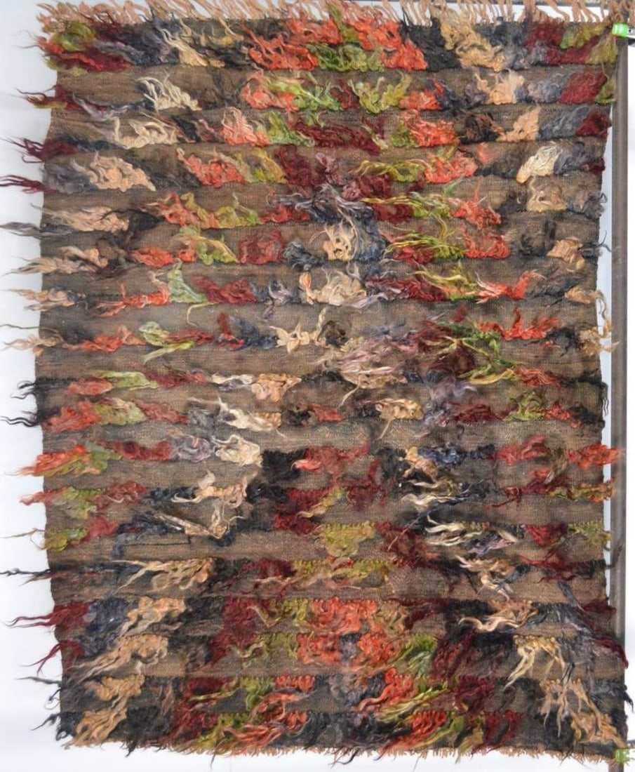 ANTIQUE TRIBAL PRAYER CARPET RUG (1 of 8)