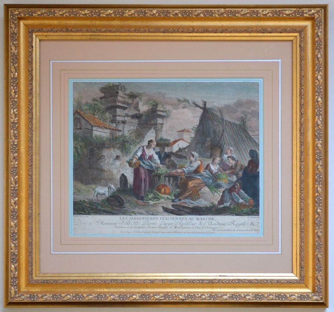 ANTIQUE ENGRAVING J OUVRIER AFTER J PIERRE 18TH C (1 of 7)