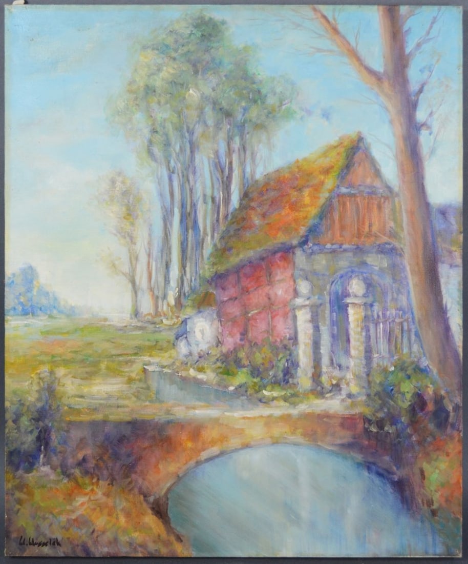 VINTAGE IMPRESSIONIST PAINTING SIGNED (1 of 5)