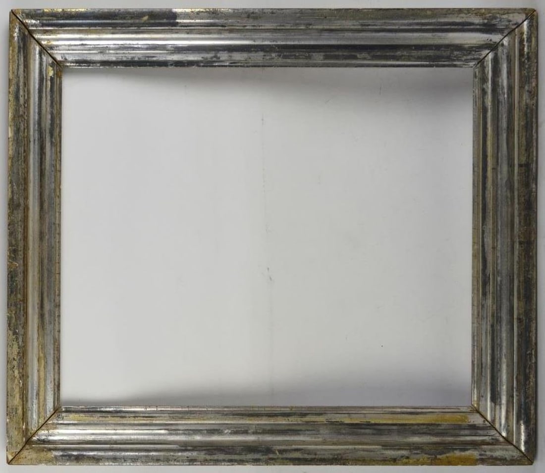 ANTIQUE AMERICAN SILVER GILT PAINTING FRAME (1 of 5)