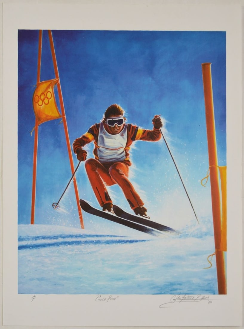 POP ART LITHOGRAPH SIGNED BANSE: Glen Fortune Banse (Amer. 1948-2018). Fine art lithograph entitled "Gold Rush". Printed on heavy paper. Ex-artists estate. Unsigned. Measures Approx: Sheet 29" X 22" Image 24" X 19".. Measure: H 29" x