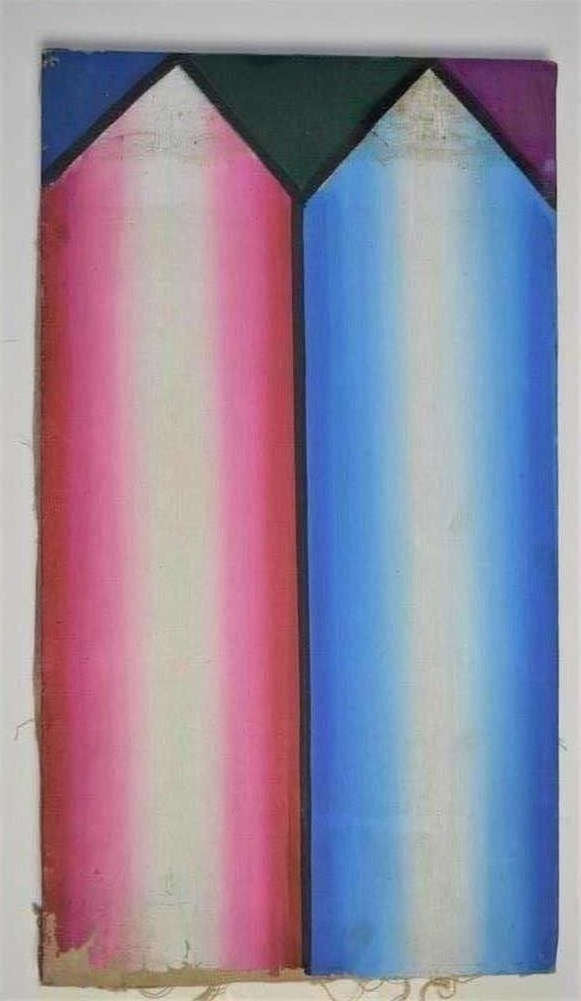 HENRY KALLEM 1912-1985 GEOMETRIC ABSTRACT PAINTING (1 of 7)