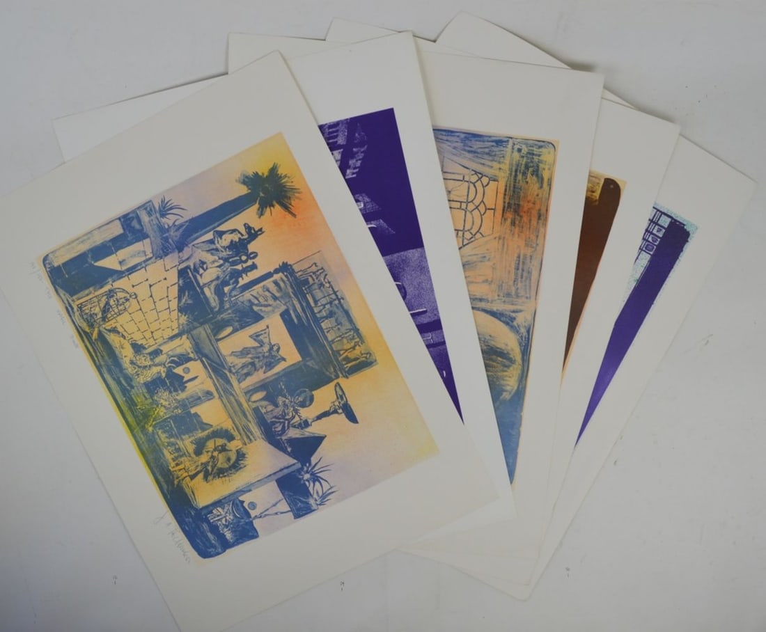 JOE A. PECSENKE 1942-1989 GROUP 5 SIGNED ETCHINGS (1 of 7)