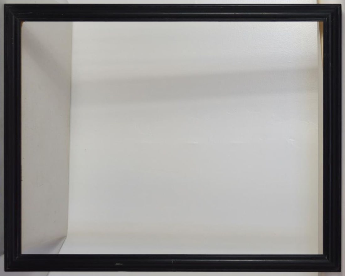 BLACK MODERN WOOD PAINTING FRAME: Ebonized modern painting frame. Measures: 31 3/4" x 25 1/2" Rabbet: 28 3/4" x 22 1/2"
