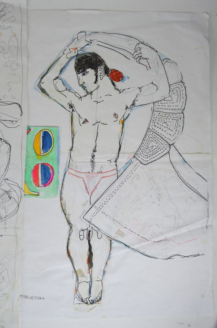 4 PEMBERTON DRAWING SKETCHES SIGNED (1 of 7)