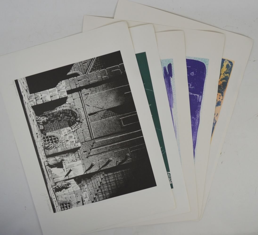 JOE A. PECSENKE 1942-1989 GROUP 5 SIGNED ETCHINGS (1 of 7)