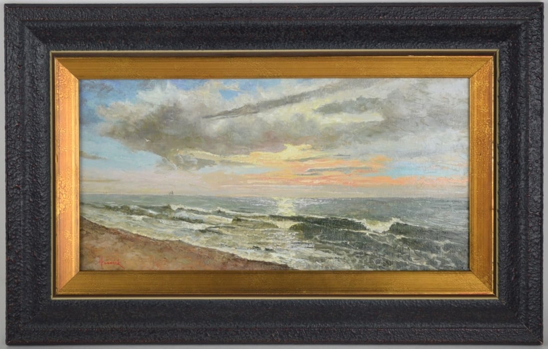 LISA HANNICK SEASCAPE PAINTING SIGNED (1 of 7)