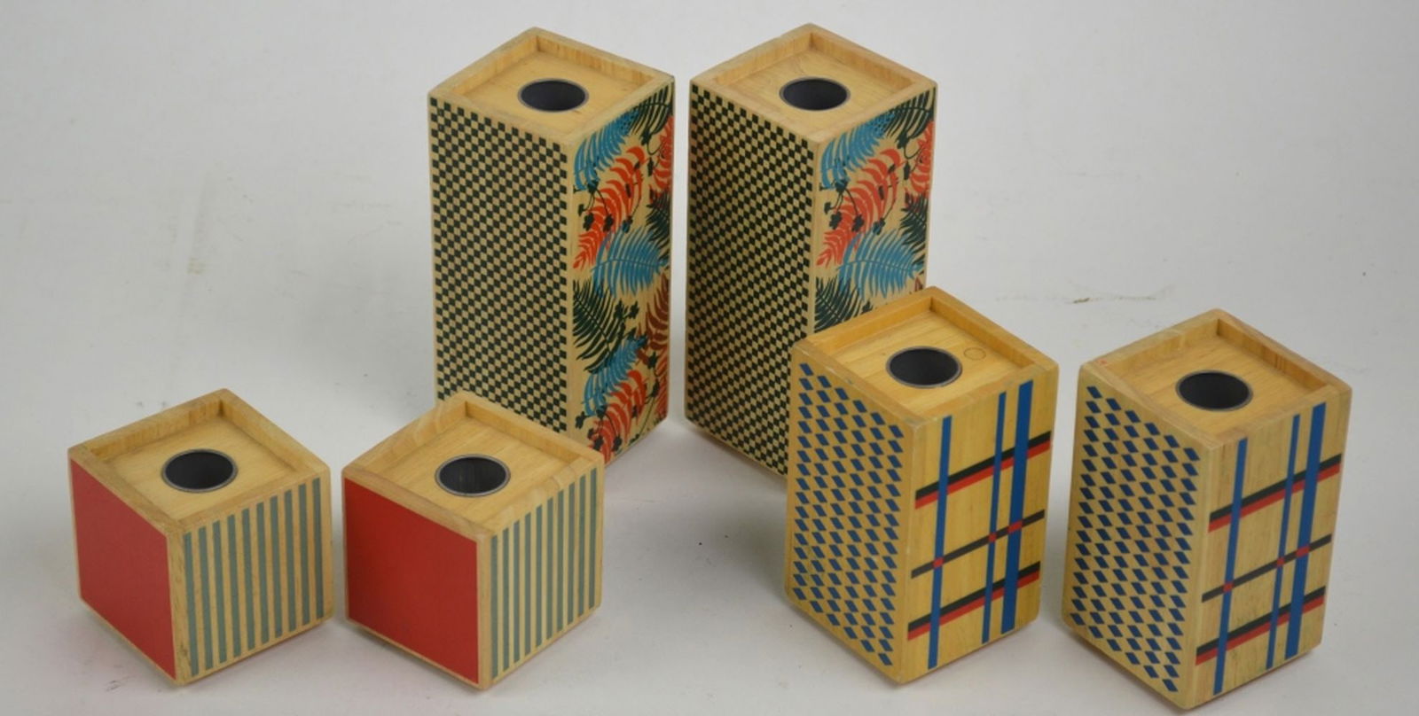 3 PAIR BOCONCEPT MODERNIST CANDLE HOLDERS (1 of 6)