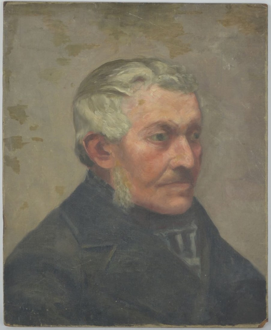 FINE ANTIQUE PORTRAIT PAINTING OF A GENTLEMAN: A well executed antique portrait of a gentleman. The work is oil/canvas laid to masonite. The work is not visibly signed. Measures: H 20" x W 16" x 1"