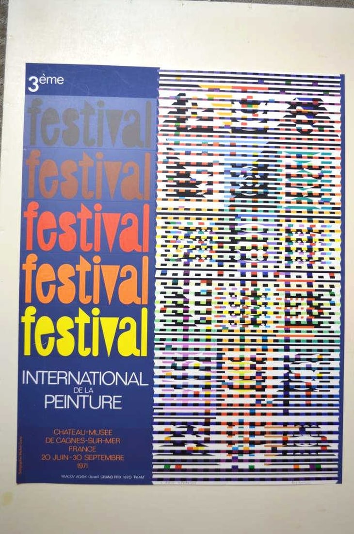 YAACOV AGAM SERIGRAPH EXHIBITION POSTER (1 of 6)