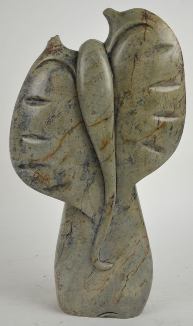 MODERN ABSTRACT SHONA STONE SCULPTURE SIGNED (1 of 7)