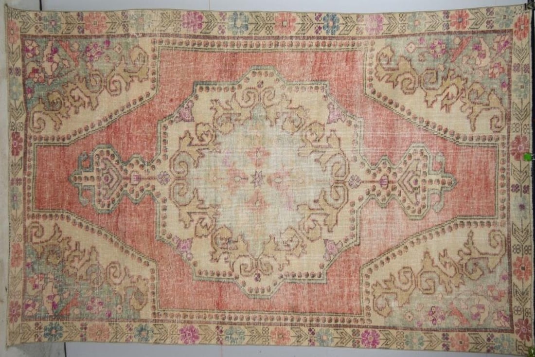 ANTIQUE ORIENTAL CARPET: An antique oriental carpet. The carpet is hand made with a Persian / Anatolian design. Small room size. Clean- appears to have been recently washed. Measures: 87" x 51"