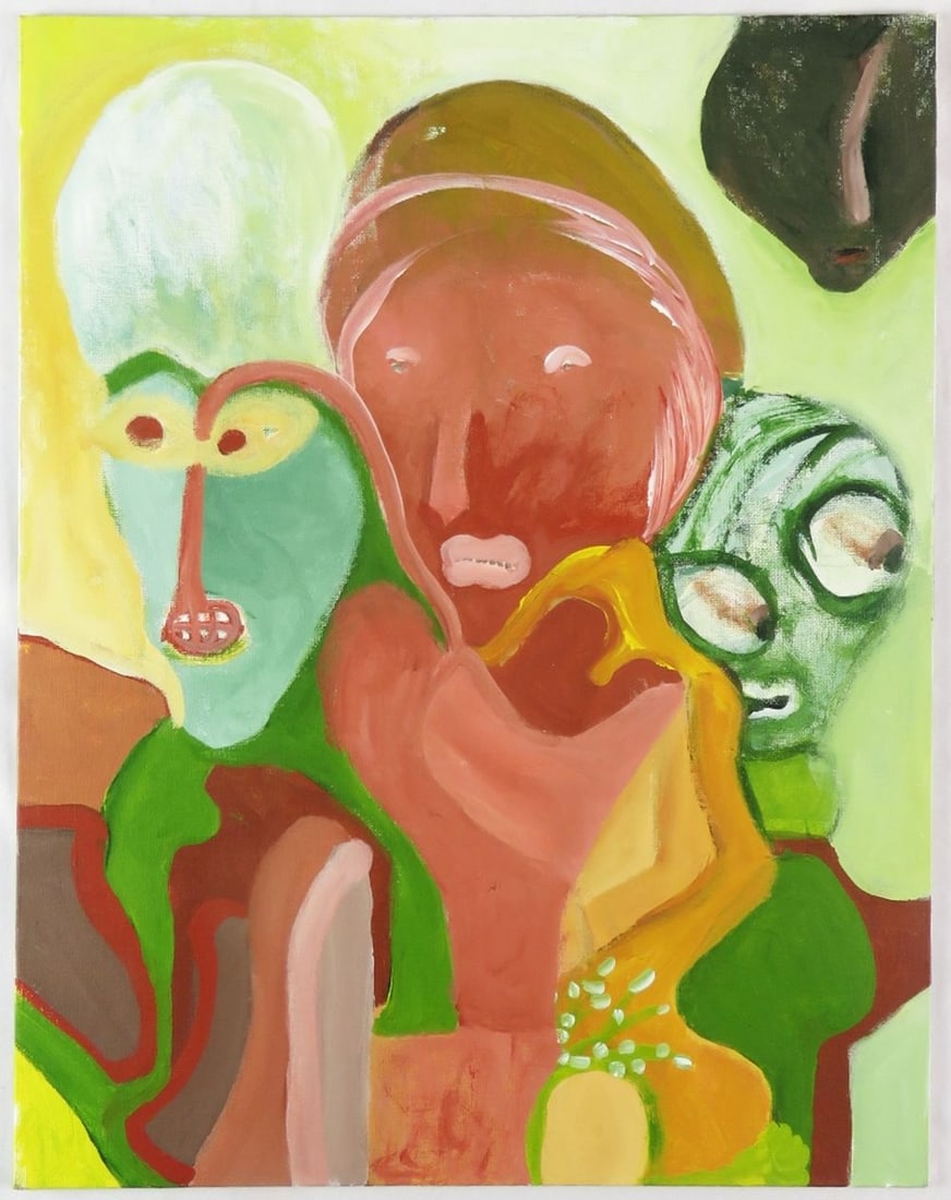 LOUISE ABRAMS ABSTRACT PAINTING SIGNED (1 of 5)