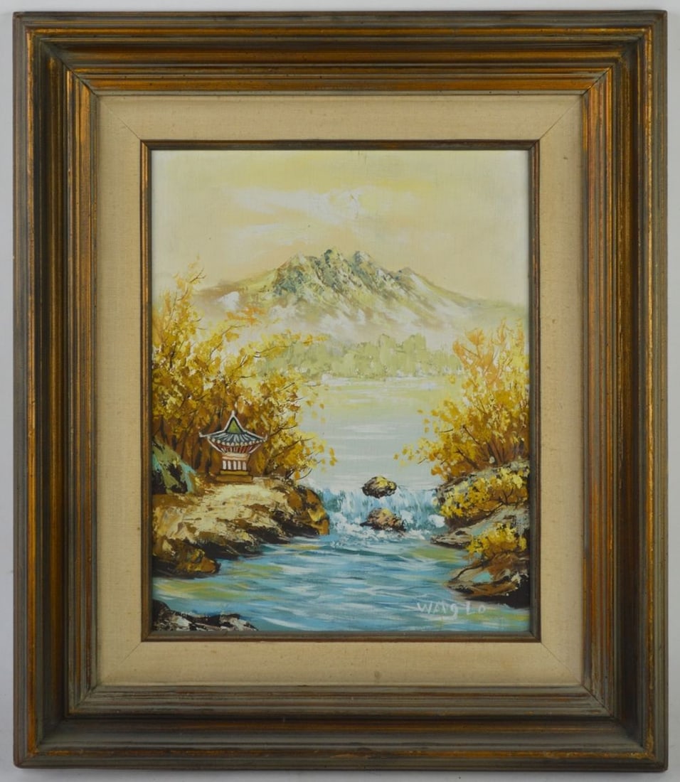 VINTAGE LANDSCAPE PAINTING SIGNED (1 of 7)